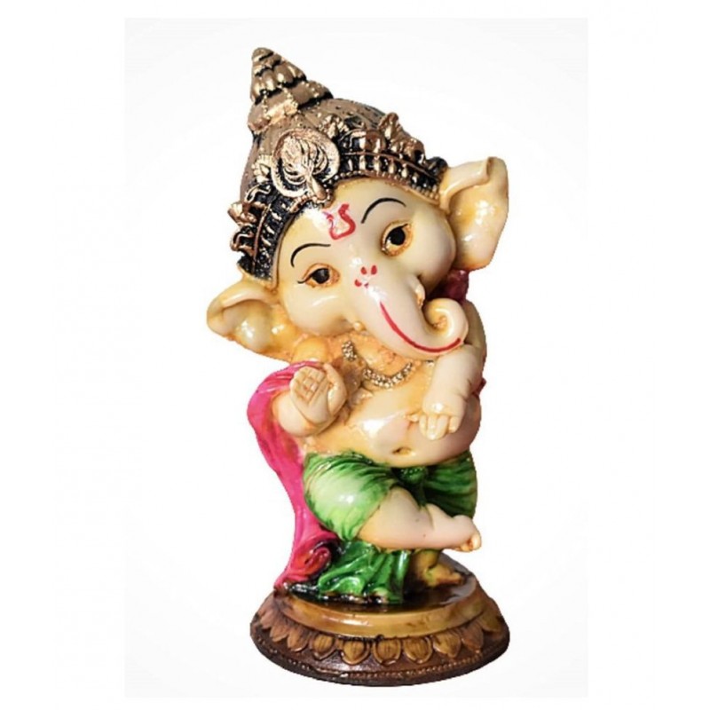 Home Artists Red  Handicraft for Gift Home Decor Showpiece Dancing Ganesha Figure Ganpati for Office Home Temple Decorative Murti/Idolurti