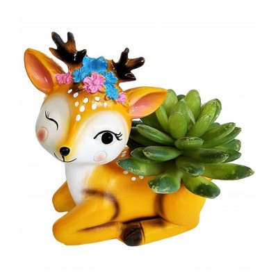 Home Artists Yellow Resin Handicraft Showpiece - Pack of 1