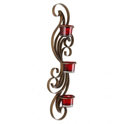 Home Sparkle Gold Hanging Iron Tea Light Holder - Pack of 1