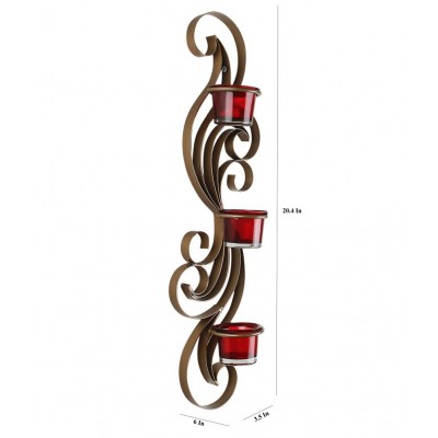 Home Sparkle Gold Hanging Iron Tea Light Holder - Pack of 1