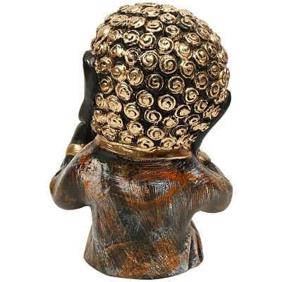 Hometales Black Resin Selfie Child Dimple Cheek Statue Showpiece Figurines - (7 Inch) Hometales Black Resin Selfie Child Dimple Cheek Statue Showpiece Figurines - (7 Inch)