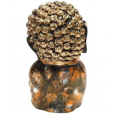 Hometales Black Resin Smiley Child Statue Showpiece Figurines - (7 Inch)