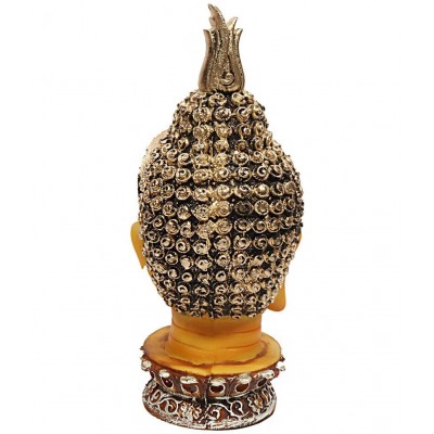 Hometales Multicolour Polyresin Buddha Face Showpiece Figurines- 8.5 Inch