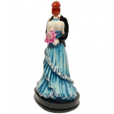 Hometales Multicolour Resin Love Couple  Showpiece Figurines - (9 Inch)