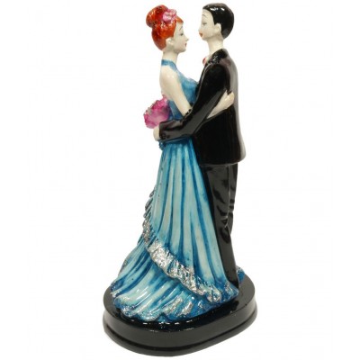 Hometales Multicolour Resin Love Couple  Showpiece Figurines - (9 Inch)