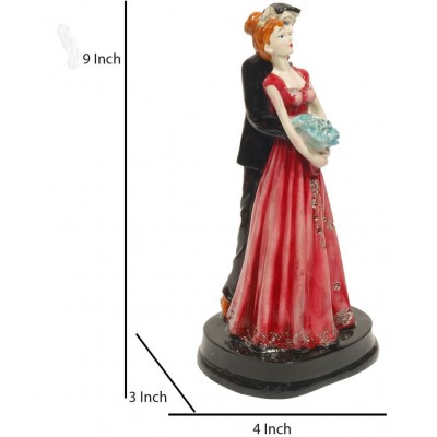Hometales Multicolour Resin Love Couple Showpiece Figurines -  (9 Inch)