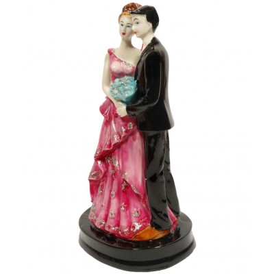 Hometales Multicolour Resin Love Couple Showpiece Figurines - (9 Inch)