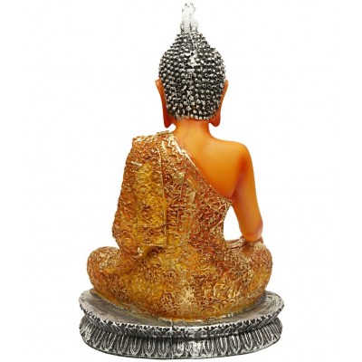 Hometales Multicolour Resin Samadhi Buddha Showpiece/Figurines - 11 Inch