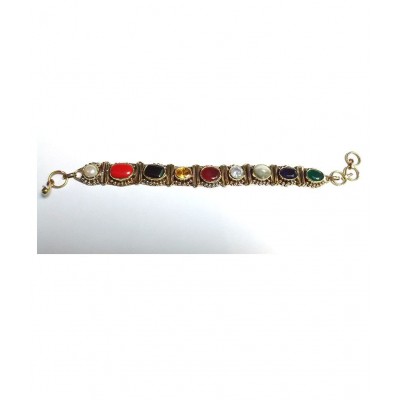 Hoseki  NAVRATNA GEM STONE WRIST BRACELET Single