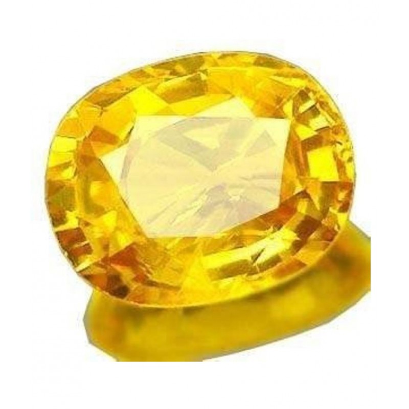 Hoseki Yellow Sapphire Pukhraj Stone 9.25ct Single
