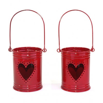 Hosley Maroon Iron Handicraft Showpiece - Pack of 2