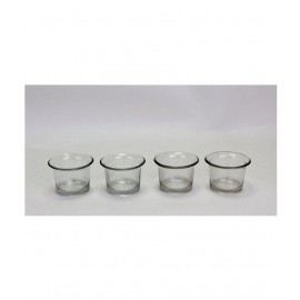 Hosley Table Top Glass Tea Light Holder - Pack of 4