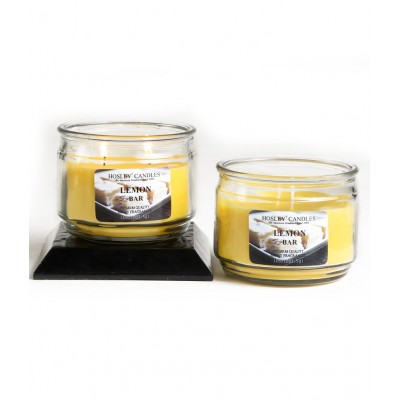 Hosley Yellow Lemon Bar 2 Wick Jar Candle