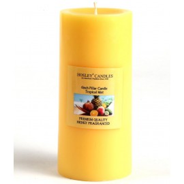 Hosley Yellow Tropical Mist 6Inch Pillar Candle