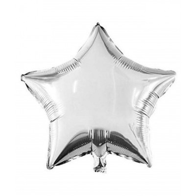 I Q Creations Happy Anniversary Letter Foil Balloon Set of Silver + 2 Pcs Silver Star Foil(10 inch) + Pack of 30 pcs Metallic Balloons (Black, Blue & Silver) For Decoration
