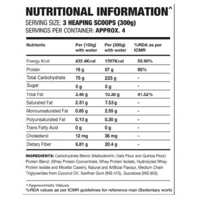 IN2 Mass Gainer 1.2 kg Cookies & Cream