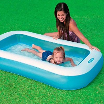 INTEX 5 FEET BATH TUB CUM RECTANGULAR POOL WITH INTEX AIR PUMP