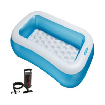 INTEX 5 FEET BATH TUB CUM RECTANGULAR POOL WITH INTEX AIR PUMP