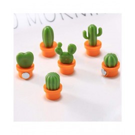Idream Cactus Style PVC Fridge Magnet - Pack of 6