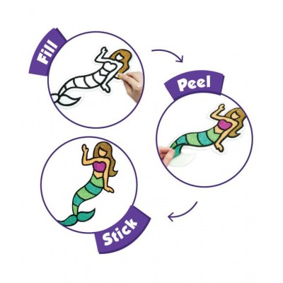 Imagimake Fleximos Princess Peel & Stick Window Sticker – DIY Dotz Air Dry Clay Art Set – For Girls and Boys 3 Years+