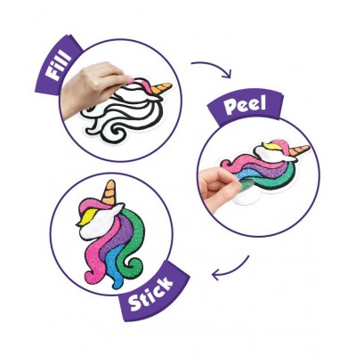 Imagimake Fleximos Unicorn Peel & Stick Window Sticker – DIY Dotz Air Dry Clay Art Set – For Girls and Boys 3 Years+