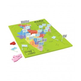 Imagimake Mapology India with State Capitals - Educational Toy and Learning Aid for Boys and Girls-Map Puzzle-Jigsaw puzzle.