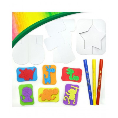 Imagimake Stamp Art - Jungle - DIY Kids Art Set - For Girls and Boys 3 Years+