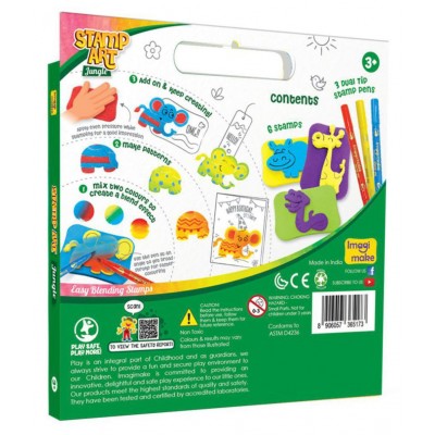 Imagimake Stamp Art - Jungle - DIY Kids Art Set - For Girls and Boys 3 Years+