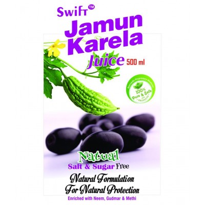 Ind-Swift Jamun Karela Juice with Neem & Methi Liquid 500 ml Pack Of 1