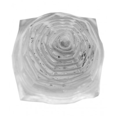 Indiangiftemporium White Glass Sphatic Shri Yantra
