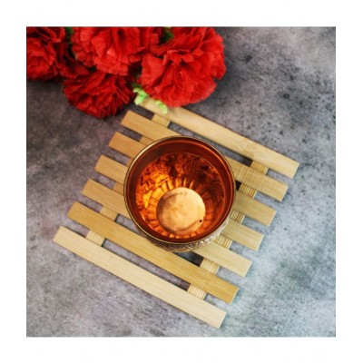 JDS PUJA ARTICLES Pure Copper Ashtalakhsmi lota for Pooja - Copper Kalash for Pooja - 350ml
