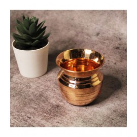 JDS PUJA ARTICLES Pure Copper lota for Pooja - Glossy Finished Copper Kalash for Pooja - Medium Copper Kalash (Gold) JDS PUJA ARTICLES Pure Copper lota for Pooja - Glossy Finished Copper Kalash for Pooja - Medium Copper Kalash (Gold)