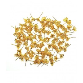 JDS Puja Articles 108 Astothrum Gold Plated Lotus Flowers For Laxmi Pooja And Worships Decorative Showpiece - 3 cm  (Metal, Gold) JDS Puja Articles 108 Astothrum Gold Plated Lotus Flowers For Laxmi Pooja And Worships Decorative Showpiece - 3 cm  (Metal, Gold)
