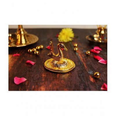 JDS Puja Articles Akshaya kubera Lakshmi Pot/with toughened Glass (Green)