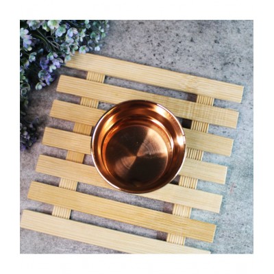 JDS Puja Articles Pure Copper Panch patra with Spoon for Pooja Copper Kalash (No:S)