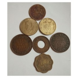 Jaya Collection Indian Old 7 Coin Set. Jaya Collection Indian Old 7 Coin Set.