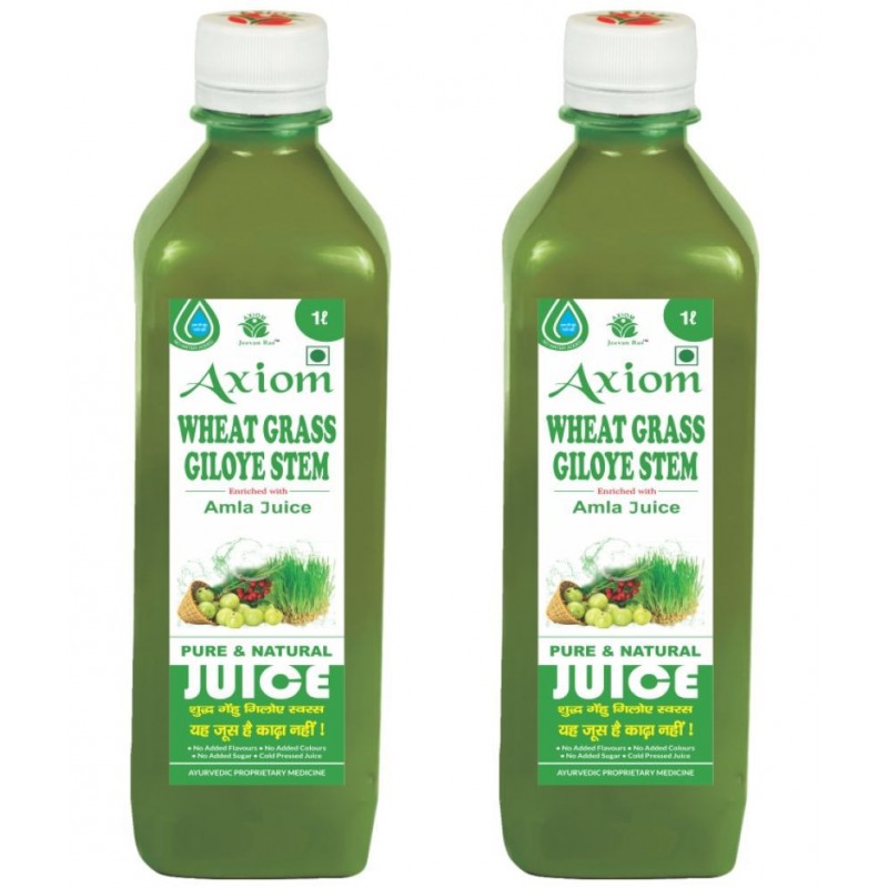 Jeevan Ras Wheat Grass & Giloye Stem Swaras Herbal Juice (1 ltr) Pack of 2 | 100% Natural WHO-GLP,GMP,ISO Certified Product