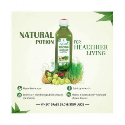 Jeevan Ras Wheat Grass & Giloye Stem Swaras Herbal Juice (1 ltr) Pack of 2 | 100% Natural WHO-GLP,GMP,ISO Certified Product