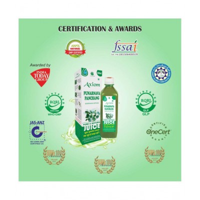 Jeevanras Punernava Juice 500 ml (Pack of 2)| 100% Natural WHO-GLP,GMP,ISO Certified Product