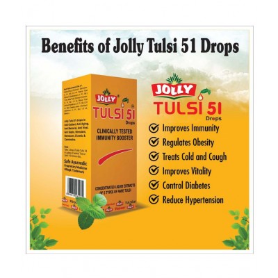 Jolly Tulsi 51 Drops Best Immunity Booster Liquid 3 gm Pack of 3
