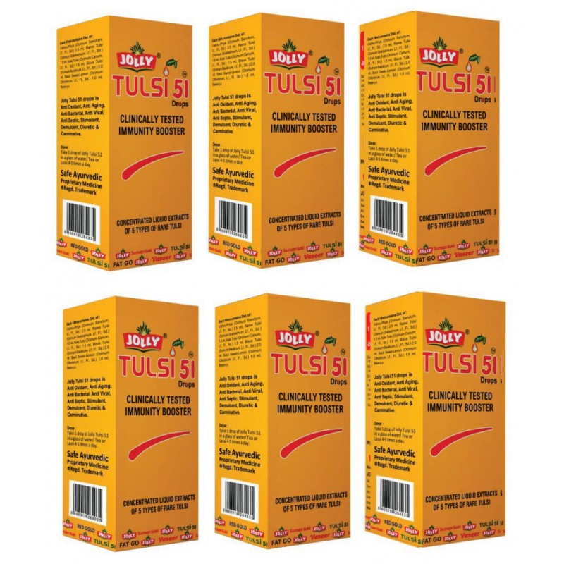 Jolly Tulsi 51 Drops Best Immunity Booster Liquid 6 gm Pack Of 6