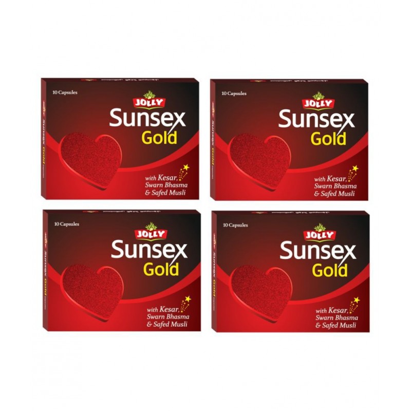 Jolly pack of 4 Sunsex Gold Capsule 4 gm Pack Of 4
