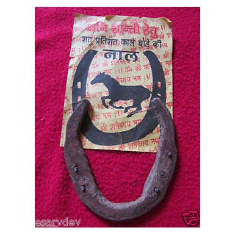 KANISHQ Original Kale Ghod Ki Naal/ Black Horse Shoe for Good Luck And Restrict Bad/Evil Energy