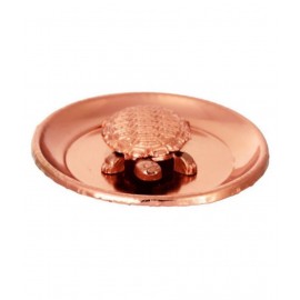 KESAR ZEMS Copper Plated Wish Fulfilling Tortoise Figurine with Plate (6.5 x 6.5  x 0.5 cm, Copper, Pack of 2) KESAR ZEMS Copper Plated Wish Fulfilling Tortoise Figurine with Plate (6.5 x 6.5  x 0.5 cm, Copper, Pack of 2)