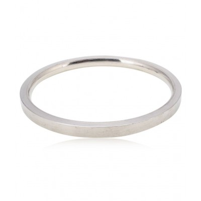 KESAR ZEMS White Stainless Steel Kada Bracelet for Men -B (Size:2.5 Inch)