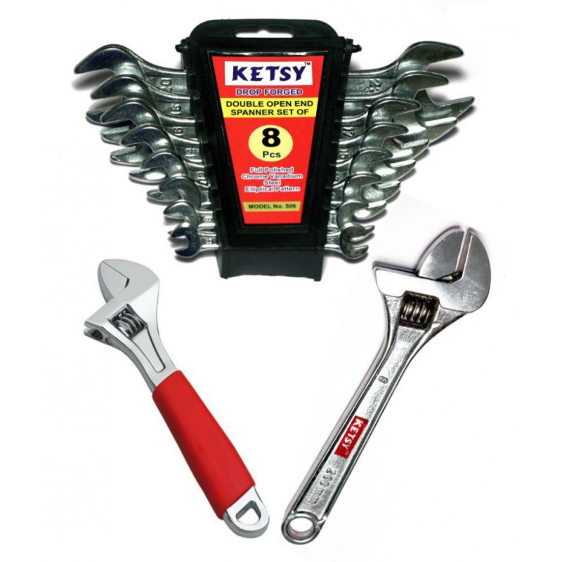 KETSY Adjustable Wrench Set of 10 Pc