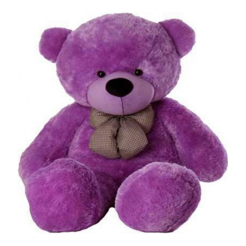 KIDS WONDERS 3 FEET Teddy Bear / high Quality / Neck brow / Cute and Soft Teddy Bear (Purple)
