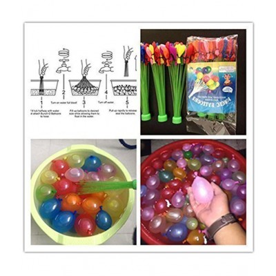 KIVYA Holi Ballons Rubber Water Balloons Holi Festival and Outdoor Water Sports Fun, Multicolor - Pack of 3 (111 Balloon)