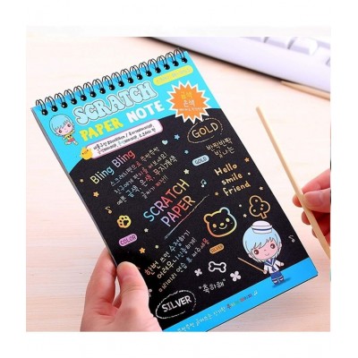 KIVYA Scratch Notebooks for Kids Drawing Painting and Sketching Colouring Book, 10"×7"