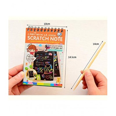 KIVYA Scratch Notebooks for Kids Drawing Painting and Sketching Colouring Book, 10"×7"